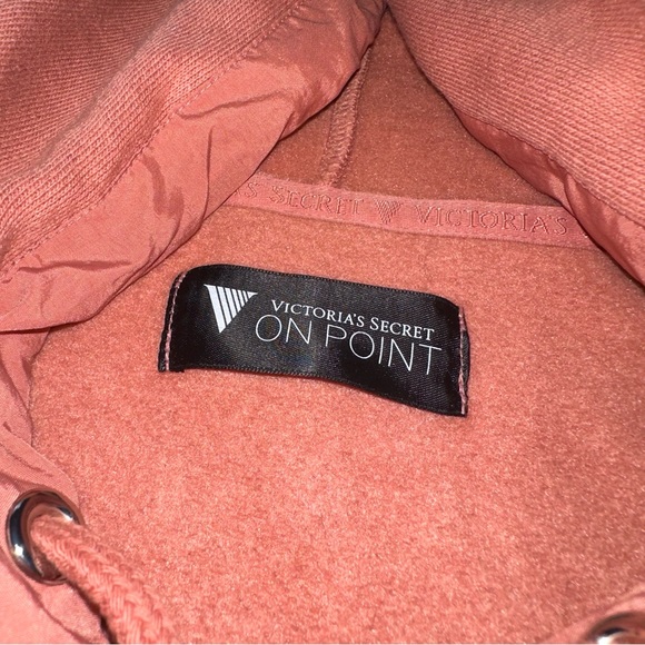 NWOT Victoria’s Secret Coral Hooded Zip Up Jacket | Size Large - Picture 3 of 8